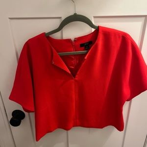 Jcrew Short Sleeve Crop Blouse